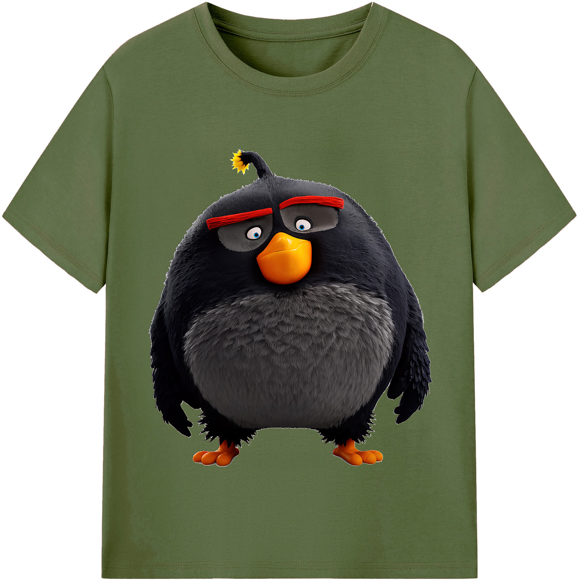 （画像用） Angry Birds アングリーバード 綿100％半袖Tシャツ（フロントプリント）